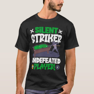 Silent Striker - biljart en kat T-shirt