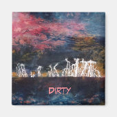 "Silent Thunder #2" Abstracte wasmachine Magnet Magneet (Voorkant)