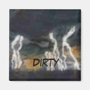 "Silent Thunder" Abstract Dishwasher Status Magnet