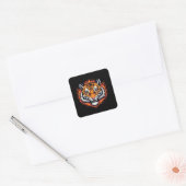 Silent Tiger – Precision and Power Vierkante Sticker (Envelop)