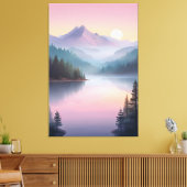 Silent Valley bij zonsondergang Canvas Afdruk (Insitu (Woonkamer))