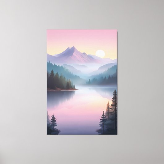 Silent Valley bij zonsondergang Canvas Afdruk (Voorkant)