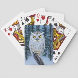 Silent Watch - Northern Winter Bossen Grey Owl Pokerkaarten