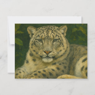 Silent Watcher - Sneeuwluipaard in het licht van h Briefkaart