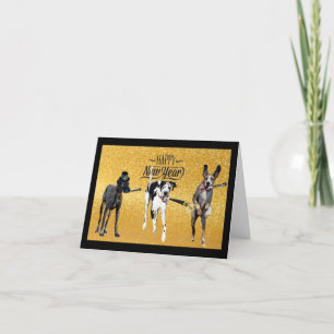 Silent Wonders nieuwe jaren Wenskaart Grote Denen Feestdagen Kaart