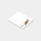 Silent Wonders Post merkt Cedar Waxwing op Post-it® Notes (Schuin)