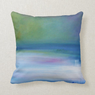 Silent Zeeen Blue Green Abstract Sierkussen