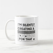 Silently Creating A Spreadsheet Funny Mug (Gauche)