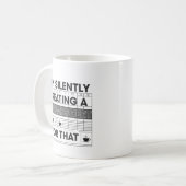 Silently Creating A Spreadsheet Funny Mug Koffiemok (Voorkant links)