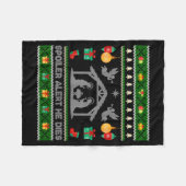 Siler Alert He Dies Jesus Nativity Scene Ugly Chri Fleece Deken (Voorkant (Horizontaal))