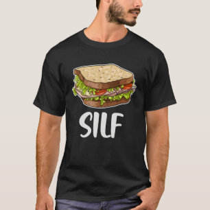 Silf Sandwich Gesneden Brood Fast Food Foodies T-shirt