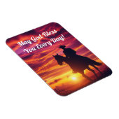 Silhouet cowboy op paard flexibele magneet (Rechterzijde)