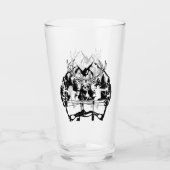 Silhouet Design van boogschutters jagen herten Glas (Voorkant)