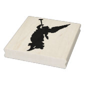 Silhouet Engel met trompet art stempel (Stempel)