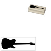 silhouet gitaar art stempel (Gestempeld)