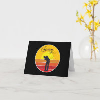 Silhouet golfer golfen Condoleances sorry