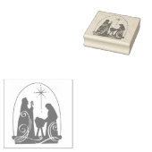Silhouet Kerstmis kerststal kunststempel Rubberstempel (Gestempeld)