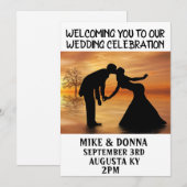 SILHOUET KUNSTWERK TROUW UITNODIGINGEN (Voorkant / Achterkant)