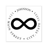 Silhouet Lemniscate Infinity Symbool Retourlabel Zelfinktende Stempel (Design)