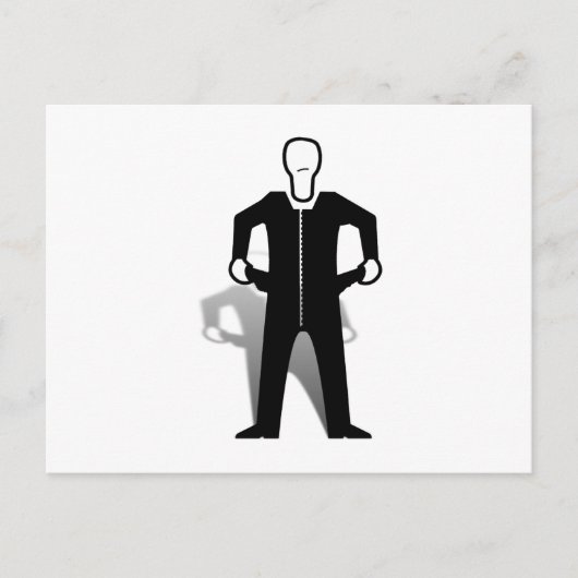 Silhouet met lege zakken briefkaart (Voorkant)