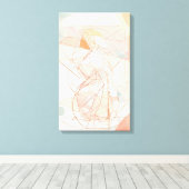 Silhouet Moderne Kleurrijke Verpakte Kunst Canvas  (Insitu (Houten vloer))