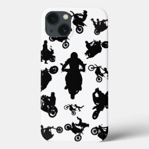 Silhouet Motorfietsen iPhone 13 Hoesje