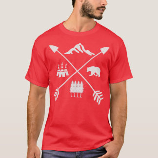silhouet natuur eenvoudige natuur ontwerp met trib t-shirt