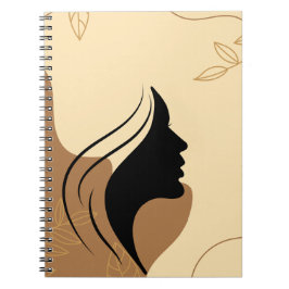 Silhouet Neutral Abstracte vrouw Digitale kunst Notitieboek