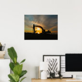 Silhouet op de brekers poster (Thuiskantoor)