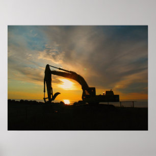 Silhouet op de brekers poster