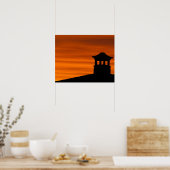 Silhouet Pagode Poster (Keuken)