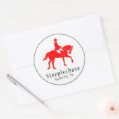 Silhouet Ronde Sticker (Rood) (Envelop)