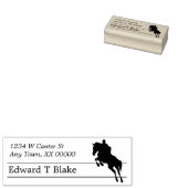 Silhouet Ruitersport Retouradres Rubberstempel (Gestempeld)