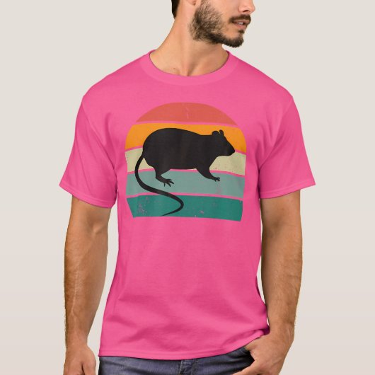  silhouet Sunset Rats Muismuis Retro T-shirt (Voorkant)