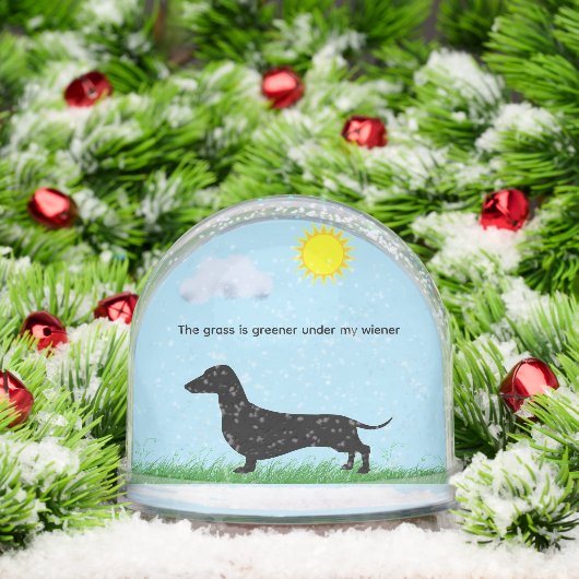 SILHOUET-TECKEL SNEEUWBOL (Kerstmis)