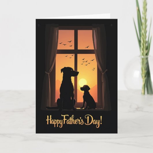 Silhouet Vaderdag kaart (Voorkant)