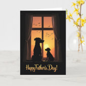 Silhouet Vaderdag kaart (Gele Bloem)