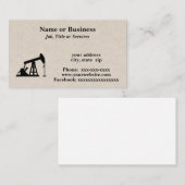 silhouet van boorplatform visitekaartje (Voorkant / Achterkant)