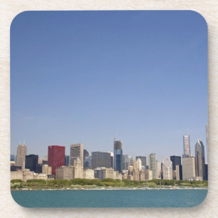 Silhouet van Chicago, Illinois, VS. Bier Onderzetter