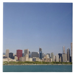 Silhouet van Chicago, Illinois, VS. Tegeltje