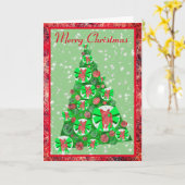 Silhouet van Chihuahuaras Kerstmis Kaart (Gele Bloem)