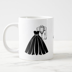 Silhouet van de Trouwjurk & Tuxedo Extra Grote Beker