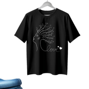Silhouet van de vrouw t-shirt