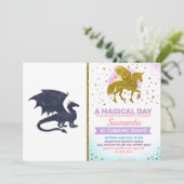 Silhouet van draak - Kies achtergrondkleur Kaart (Staand voorkant)