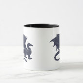 Silhouet van draak - Kies achtergrondkleur Mok (Midden)