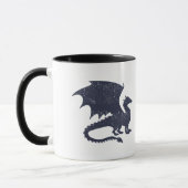 Silhouet van draak - Kies achtergrondkleur Mok (Links)