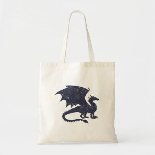 Silhouet van draak - Kies achtergrondkleur Tote Bag