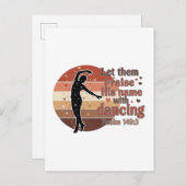 Silhouet van een danser - op Psalm gebaseerd ontwe Uitnodiging Briefkaart (Voorkant / Achterkant)