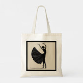 Silhouet van een danser tote bag (Achterkant)