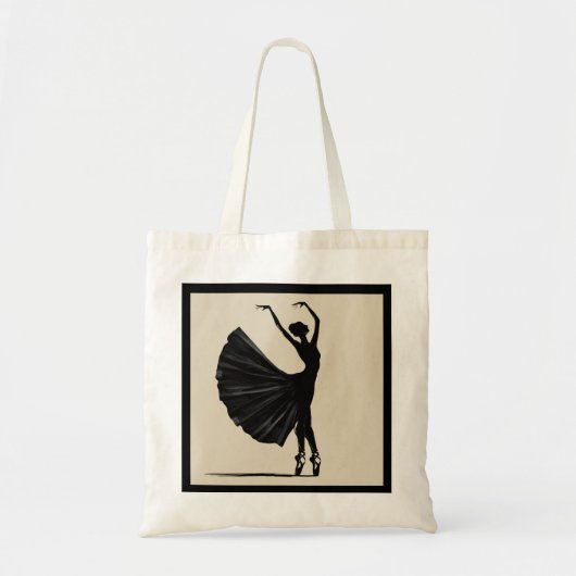 Silhouet van een danser tote bag (Voorkant)